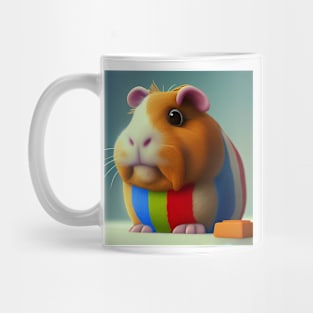 Funny  Guinea Pig in a Striped Sweater Mug